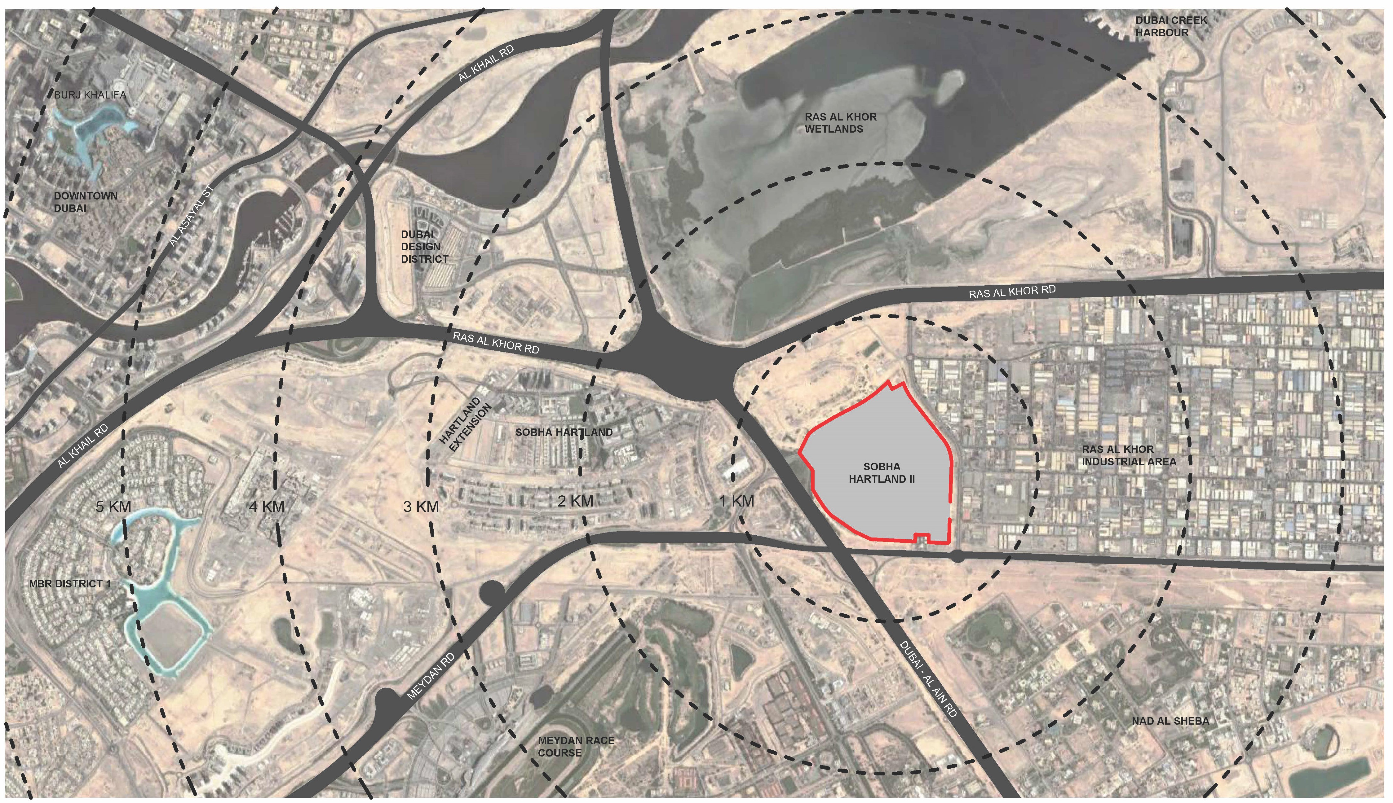 Sobha Hartland II Konum Haritası